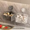 Caja de Almacenamiento para Cebolleta, Jengibre y Ajo con Ventosa para Cocina, Cesta de Almacenamiento de Pared para Jengibre y Ajo, Almacenamiento de Condimentos, Cesta Multifuncional para Colgar en la Pared