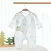 Bata de Algodón Puro Clase A para Bebé con Apertura Lateral Mariposa, Ropa de Verano Fina de Manga Larga Estilo Monje, Ropa para Recién Nacidos, Ropa para Bebés Anyang