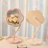 Tocador de Escritorio para Niñas con Espejo para Joyas, Espejo de Maquillaje Portátil para Dormitorio de Estudiantes, Espejo de Maquillaje con Forma de Girasol