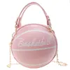 Bolso Redondo Personalizado 2026 Nuevo Bolso de Moda para Mujer Elegante Bolso de Baloncesto Versátil Bolso Pequeño Cruzado Ins