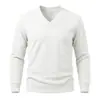 Suéter de Punto Jacquard Pesado con Cuello en V para Hombre Transfronterizo 2026, Pulóver Casual de Manga Larga Color Sólido Elástico