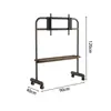 Suporte de Chão para TV Aço Inoxidável Sala de Estar Quarto 43-75 polegadas Suporte Móvel Doméstico com Rodas Carrinho