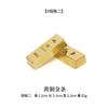 Lingote de barra de oro latón macizo accesorios lingote de oro ladrillo de oro simulación barra de oro falsa que simboliza riqueza en el tesoro adornos artesanales