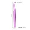 Pinzas 113 para pestañas postizas largas con punta curva puntiaguda de acero inoxidable rentables pinzas tamaño pequeño clip de pluma dorado pinzas de regalo gratis rosa
