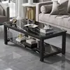 Mesa de Centro Modelo Nuevo 2026, Diseño Moderno Simple para Sala de Estar del Hogar, Mesa Rectangular para Apartamento Pequeño, Mesa de Té Simple para Alquiler