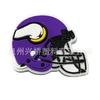 Exclusivo transfronteiriço nfl Minnesota Vikings sapatos com furos acessórios diy croc shoes fivela de flor para sapato borracha macia PVC