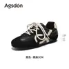 Zapatos de Entrenamiento de Ballet Aogushi Deng para Mujer 2026 Nuevo Otoño/Invierno Negro Oculto para Aumentar la Altura Súper Bonitos Zapatos Deportivos Casuales