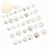 Grueso color plata reteniendo plata toroide hueco diy pulsera espaciador pétalo joyería con cuentas flor sombrero portacuentas material