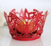 Exportação de Forminhas para Bolo com Decoração de Borboleta Vermelha Chinesa, Forminhas de Papel Vazadas Cortadas a Laser para Cupcakes, Forminhas de Papel, Atacado em Estoque
