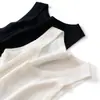 Camisole Bai Cai Rong 100% caxemira pura, novo estilo 2026, com design canelado, confortável, versátil e macia, camada base