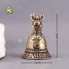 Chaveiro Pingente Sino do Zodíaco em Latão para Homens e Mulheres, Chaveiro de Carro, Pingente de Bolsa, Item de Artesanato