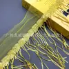 Acessórios de Vestuário de Renda Pendurados com Lantejoulas Huwei 25CM de Largura Roupas de Dança Franja Miçanga Multicolor Código de Barras
