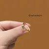 Anillo de Acero de Titanio con Diseño Simple Dongdaemun Coreano, No se Desvanece, para Mujer, Anillo de Dedo de Lujo Ligero a la Moda, Joyería para Mano Mismo Estilo del Pequeño Libro Rojo