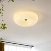 Lámpara de techo estilo crema Bauhaus para dormitorio, estilo retro francés de mediados de siglo, de cristal, para estudio infantil, lámpara inteligente.