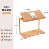 Nueva Mesa Auxiliar para Sofá de Madera Maciza Removible en Forma de C Mesa de Esquina Abatible Mesa para Cama Sala de Estar Mesa de Té Pequeña Gabinete Lateral con Ruedas
