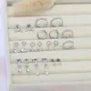 Brincos de Aço Inoxidável da Moda Mais Vendidos da Amazon, Estilo Cotidiano, Studs, Argolas, Conjunto de Joias para Piercing