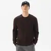 Suéter de punto trenzado con cuello henley para hombre de otoño e invierno 2026, suéter abotonado, tejido de punto de capa interior retro de alta gama