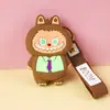 Cartera pequeña Labubu para niños de silicona, pequeño regalo, llavero, colgante, lindo regalito para máquina de garra, en stock