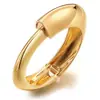 Pulsera Popular Transfronteriza de Metal Brillante con Forma de Ola Estilo Minimalista Europeo y Americano Pulsera Abierta Irregular Fábrica de Joyería para Mujer
