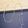 Collar de Cristal de Fresa y Trébol de Cuatro Hojas Hecho a Mano Ajustable para Mujer, Colgante de Cristal Ágata Jade, Cadena para Clavícula