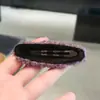 Presilha de Cabelo Oval de Pelúcia Roxa Suave e Elegante, Acessório de Cabelo Versátil da Moda e de Alta Qualidade para Franja de Mulheres