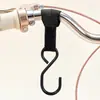 Gancho de aço em forma de S para uso externo, gancho de aço inoxidável de alta capacidade de carga, gancho de capacete espessado de montagem frontal universal para carrinhos de bebê e veículos elétricos