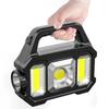 Holofote multifuncional externo à prova d'água banco de energia solar luz forte lanterna cob mochila luz atacado estilo acampamento