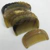 Pente Pequeno Esculpido de 7-10cm, Pente em Forma de Lua, Pente com Cauda Curva, Cabo Redondo, Pente de Dentes Finos Dupla Face, Pente com Cabo de Dentes Completos, Pente Esculpido