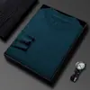 Suéter de Lana al por Mayor para Hombre, Forro Polar Integrado, Nuevo Estilo Otoño e Invierno 2024, Cuello Medio Alto, Forrado de Polar, Suéter de Lana de Lujo Ligero