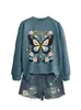 Amazon eBay Estación Independiente Moda Casual Temperamento Camisa con Capucha de Manga Larga Redonda Flores Rosas Otoño Invierno para Mujer