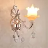 Lámpara de Pared de Cristal Estilo Europeo, Lámpara de Pared de Jade, Lámpara de Pared de Aleación de Zinc, Lámpara de Mesita de Noche Acogedora para Dormitorio, Iluminación para Sala de Estar, Pasillo y Corredor