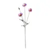 Ramo de Amapolas Artificiales con Flores de Amapola Terciopeladas para Decoraciones de Boda, Decoración del Hogar, Flores Artificiales, Flores de Seda, Flores Falsas