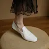 Mocasines planos de cordero retro súper suaves, no rozan los pies, slip-ons blancos, mocasines estilo "old money" para mujer, zapatos de abuela