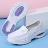 Zapatos de Enfermera de Otoño para Mujer, Transpirables, Antiolor, Antideslizantes, Suela Suave, Zapatos de Trabajo de Cuero Genuino, Comercio Exterior Transfronterizo, Venta al por Mayor Dropshipping, Suela Gruesa