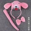 Conjunto de Três Peças de Tiara de Animal para o Dia das Crianças: Conjunto de Tiara, Gravata Borboleta e Cauda para Apresentações de Palco no Jardim de Infância