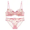 Lingerie sexy de verão transfronteiriça, projetada para fazer seios grandes parecerem menores e prevenir a flacidez, lingerie plus size, sutiã de renda bordada ultrafino estilo francês