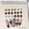 Accesorios para Uñas de Aleación con Forma de Cruz Incrustada de Diamantes Estilo Gótico Brillante, Decoraciones para Uñas Cuadradas con Diamantes y Anclas, Más Vendidos Transfronterizos