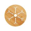 Descanso Criativo de Bambu Espesso Isolante Porta-copos de Chá Estilo Japonês, Personalizável, Descanso de Tigela Doméstico Resistente a Altas Temperaturas, Descanso de Prato, Descanso de Mesa, Acessório para Conjunto de Chá