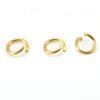 Accesorios de anillo abierto de acero inoxidable directo de fábrica, accesorios para pulsera y collar con baño de vacío de acero de titanio de oro de 18 quilates