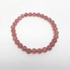 Ventas Directas de Fábrica Pulsera de Cuentas de Buda de Tres Círculos de Cristal de Fresa Natural Pulsera de Cristal Rosa Pulsera de Cristal de Fresa