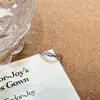 Anillo Lineal Geométrico Floral S999 Estilo Ins Minimalista Versátil Moda Apilable Anillo para Dedo Índice Ajustable