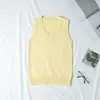 Fábrica de Punto al por Mayor 21 Colores Uniforme Jk Chaleco de Color Liso Estilo Japonés Cuello en V Jersey Chaleco de Punto Otoño e Invierno