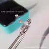 Anel de nó de corda material V ouro anel de nó anel T1 versão estreita com anel estilo diamante ouro rosa ouro 18k versátil melhor amigo