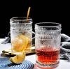 Vaso de Vidrio Retro en Relieve con Borde Dorado Girasol Taza de Agua Tienda de Té con Leche Bebida Fría Jugo Transparente Copa de Vino Cerveza