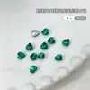 Joyería para Uñas Artísticas Esmeralda Punta Inferior Diamante Verde Navidad Planos Fondo Redondo Diamante Gota de Agua Corazón Uña Mixto Diamante Joyería al por Mayor