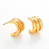 Pendientes Cuadrados Pequeños Incrustados con Diamantes de Estilo Nuevo Europeo y Americano Transfronterizos, Pendientes de Lujo Ligero y de Gama Alta, Pendientes Versátiles y de Moda para Mujer