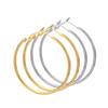 Pendientes redondos de moda europea y americana 2.0, pendientes de acero de titanio para mujer, venta al por mayor, pendientes de acero inoxidable con hebilla de oreja, gran círculo de camarón, hebilla masculina