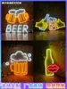 Tienda de té con leche Luz de neón LED Bar de moda KTV Cafetería Cartel luminoso decorativo de hamburguesa Set hecho a medida