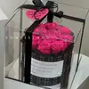 [En Stock] Nuevo Producto Cubo de Abrazo con Lazo Mediano Caja de Regalo con Flores Preservadas