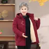 Ropa de Invierno para Abuela Ropa de Algodón con Felpa Ropa de Protección contra el Frío Top para Personas de 60-70 Años Ropa de Abrigo de Algodón Engrosada para Madres de Mediana Edad y Mayores